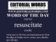Word of the Day (resuscitate)-14JUN21
