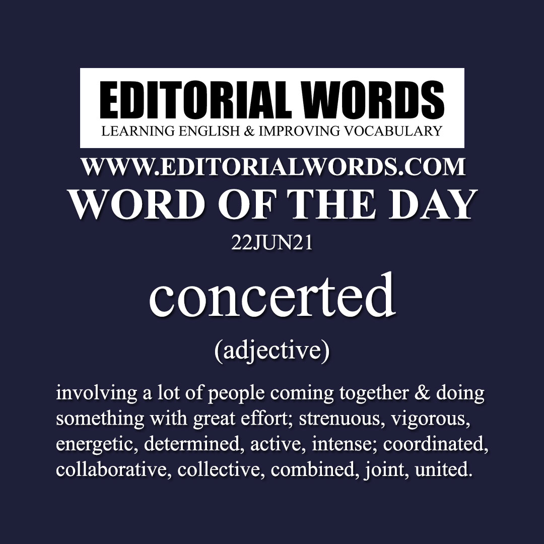 Word of the Day (concerted)-22JUN21