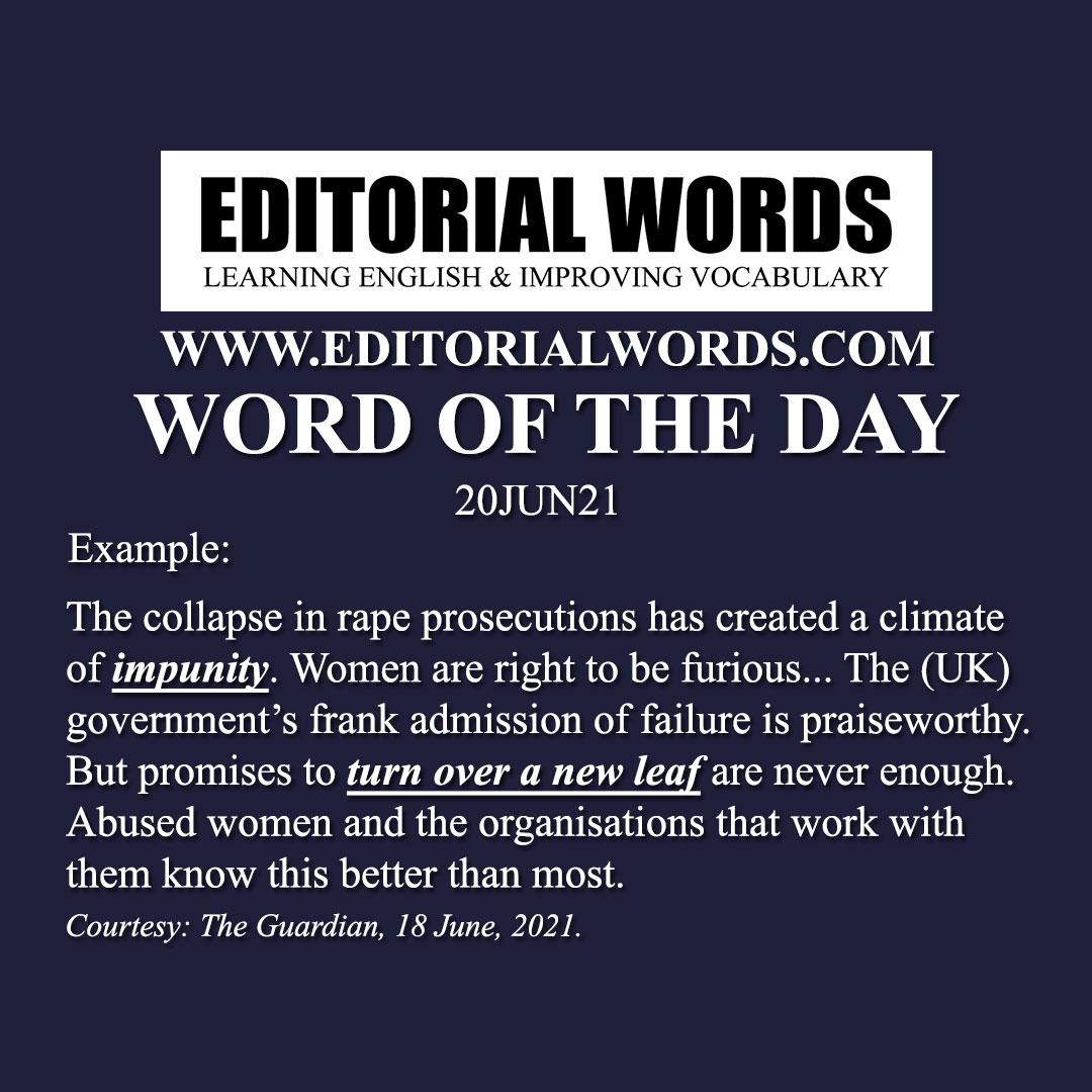 Word of the Day (impunity)-20JUN21