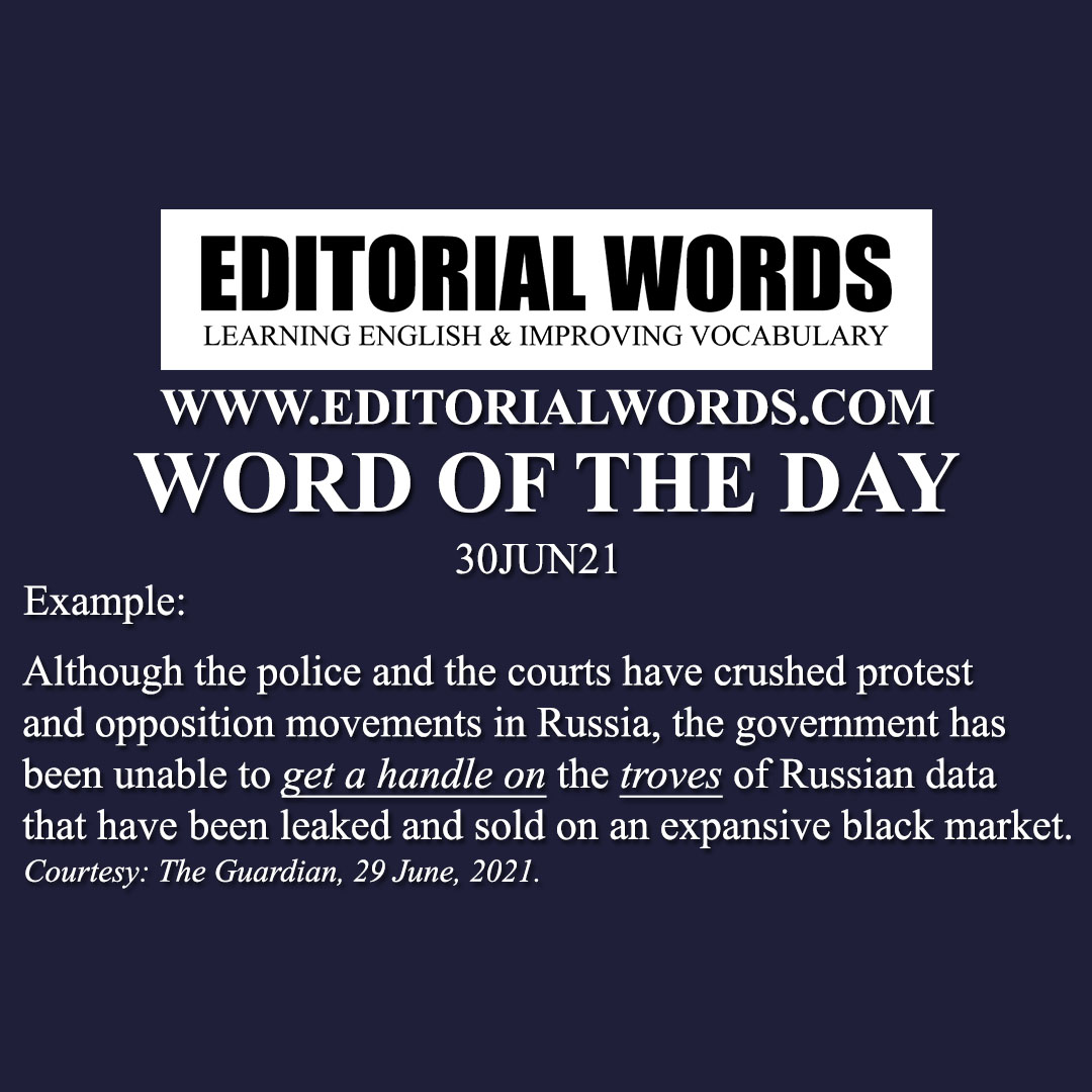 Word of the Day (trove)-30JUN21 Word of the Day (trove)-30JUN21