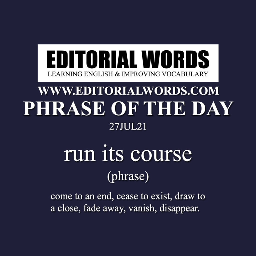 in the course of the day means