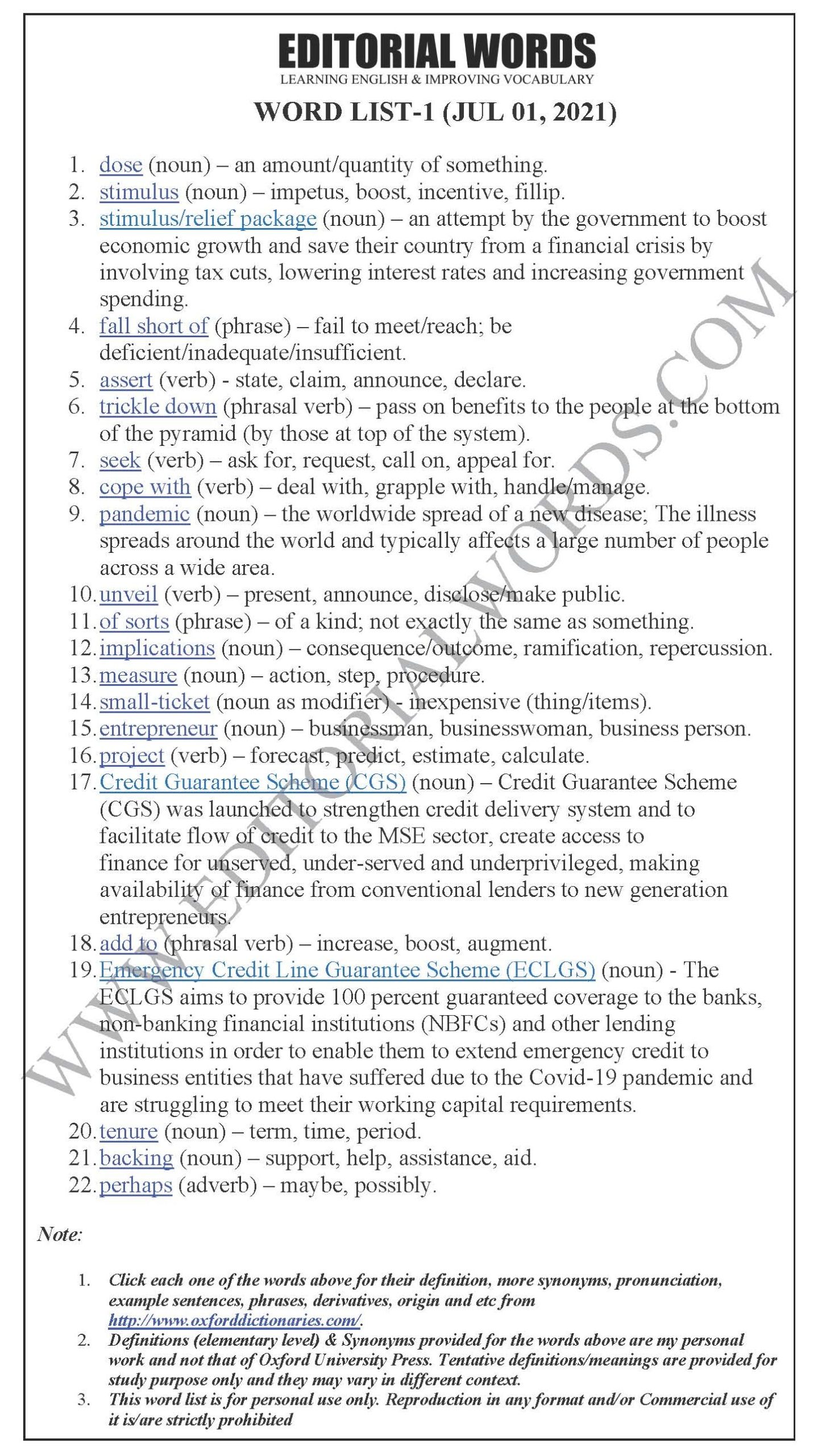 The Hindu Editorial (Small doses) – Jul 01, 2021 The Hindu Editorial (Small doses) – Jul 01, 2021