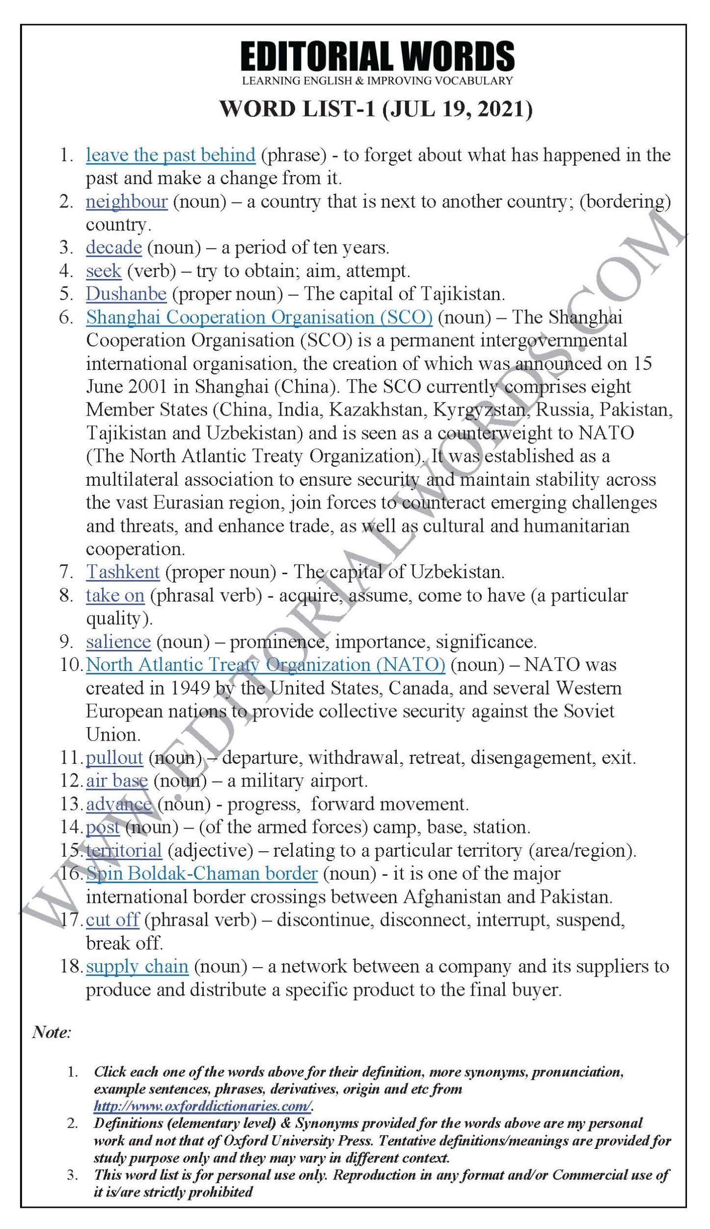 The Hindu Editorial (Leaving the past behind) – Jul 19, 2021 The Hindu Editorial (Leaving the past behind) – Jul 19, 2021