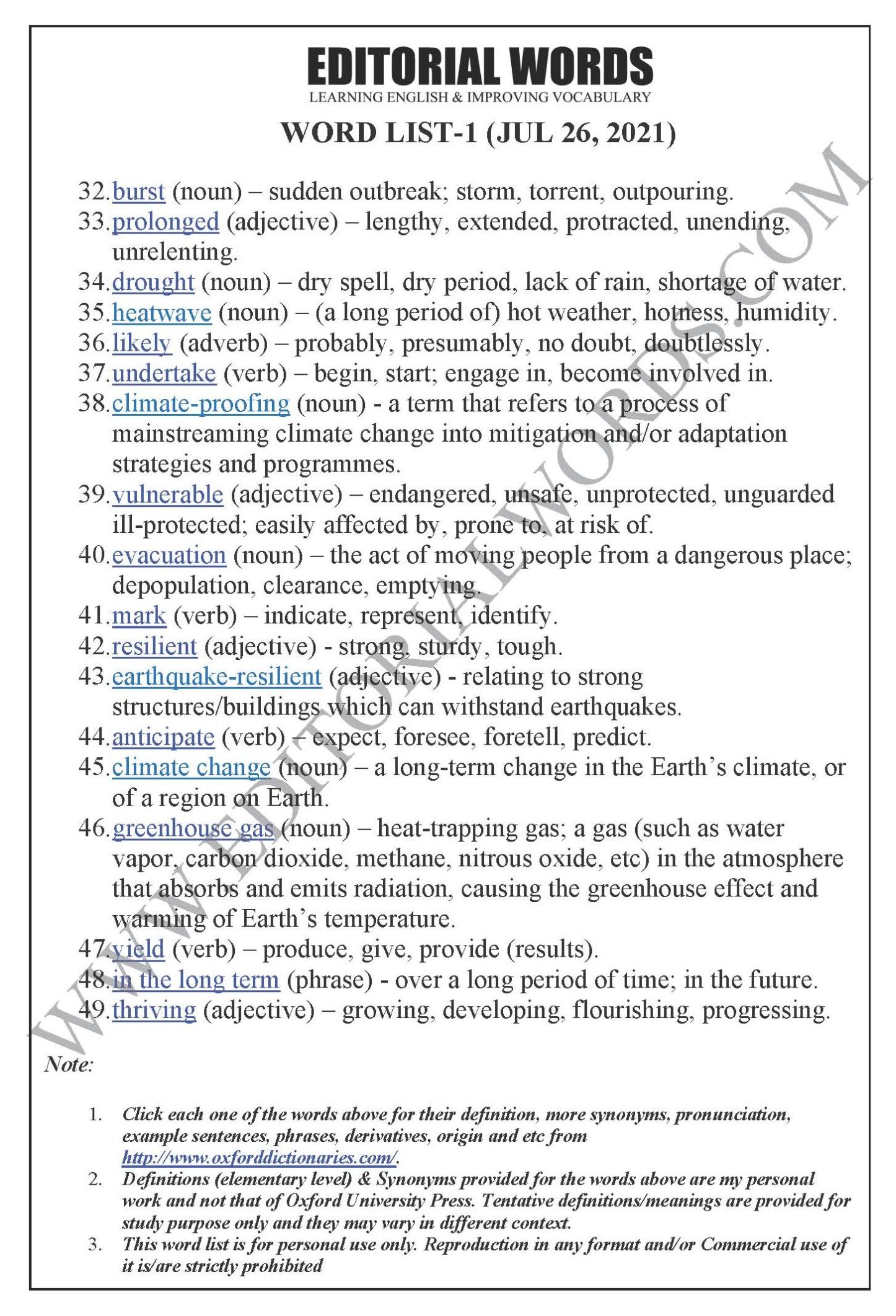 The Hindu Editorial (A climate risk) – Jul 26, 2021