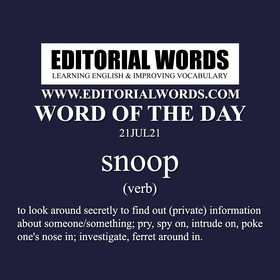 Word of the Day (snoop)-21JUL21