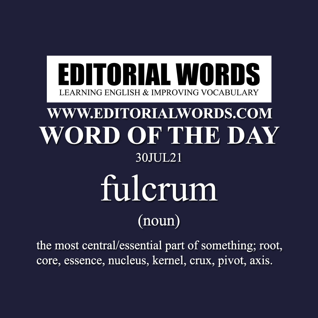 Word of the Day (fulcrum)-30JUL21