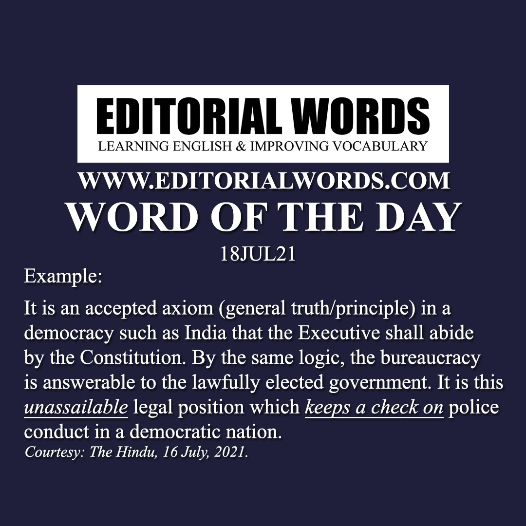 Word of the Day (unassailable)-18JUL21 Word of the Day (unassailable)-18JUL21