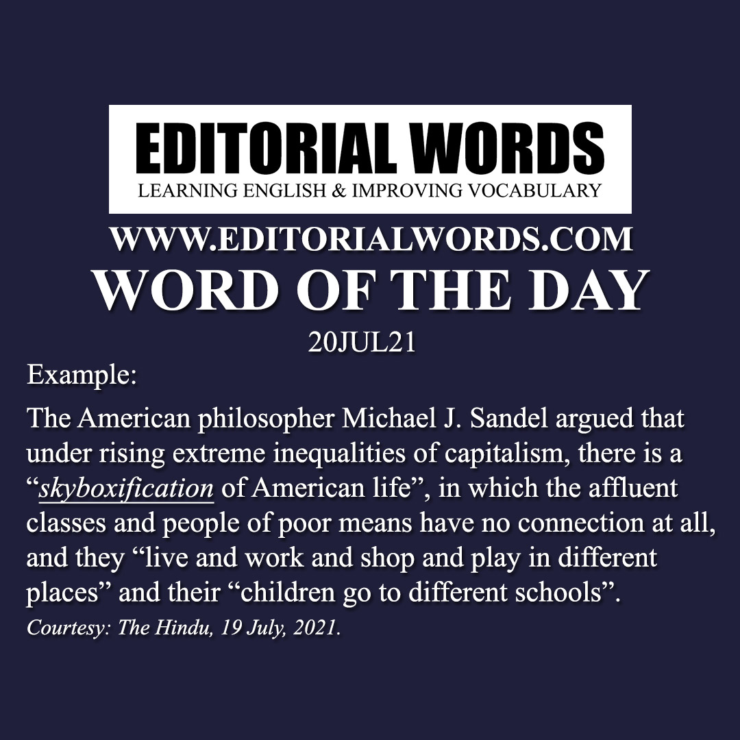 Word of the Day (skyboxification)-20JUL21 Word of the Day (skyboxification)-20JUL21