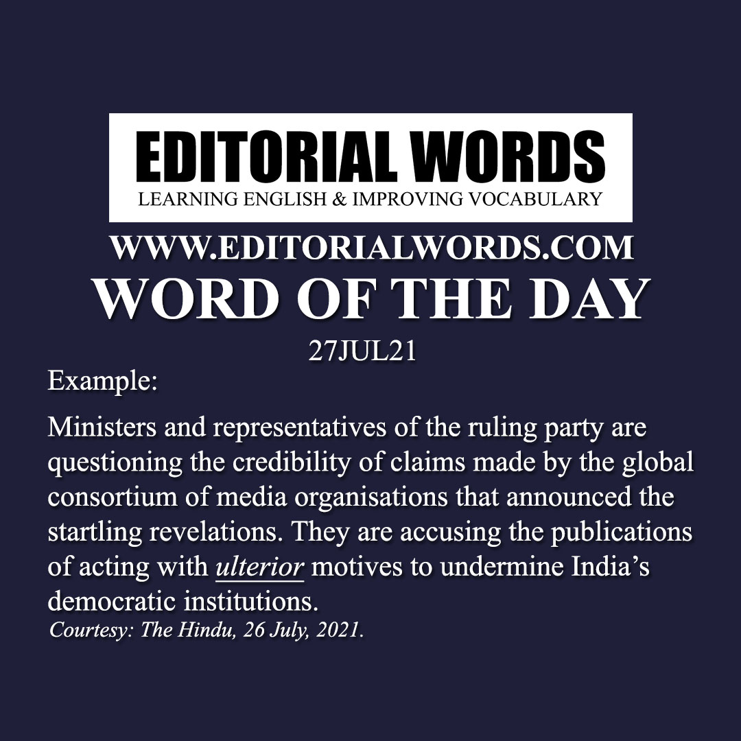 Word of the Day (ulterior)-27JUL21