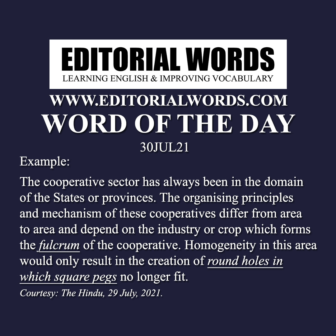 Word of the Day (fulcrum)-30JUL21