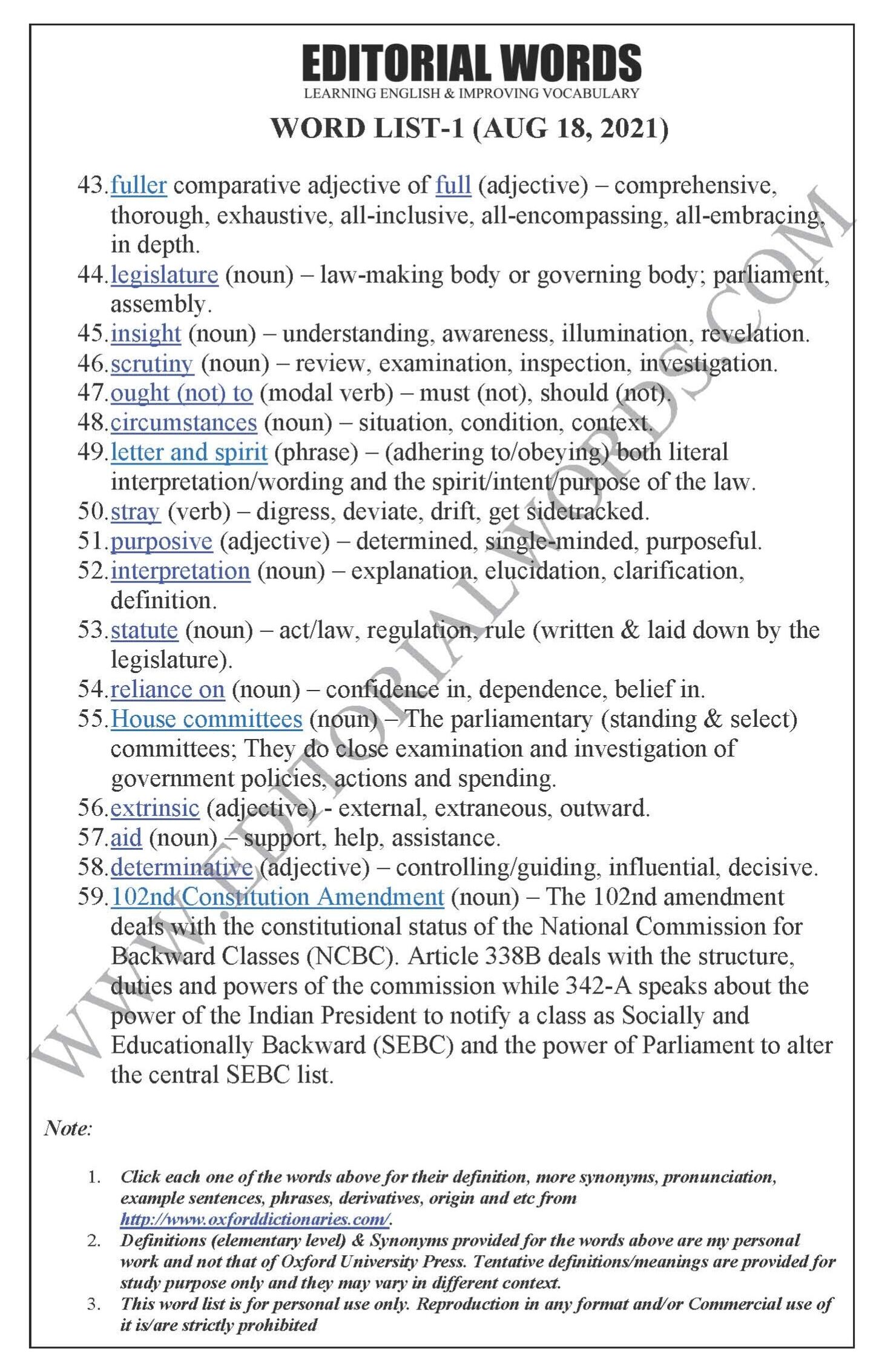 The Hindu Editorial (Between word and intent) – Aug 18, 2021 The Hindu Editorial (Between word and intent) – Aug 18, 2021