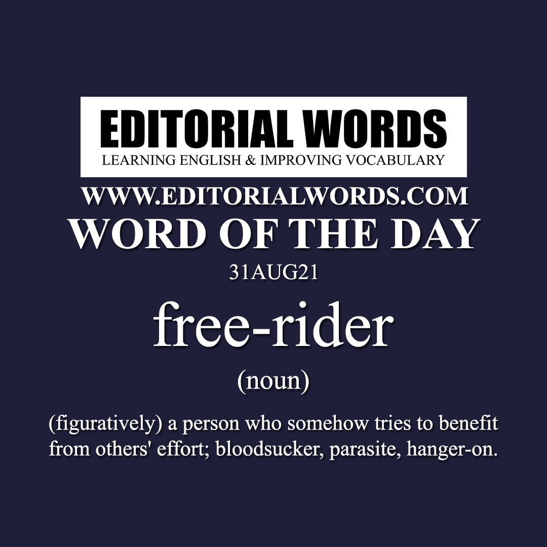 Word of the Day (free-rider)-31AUG21