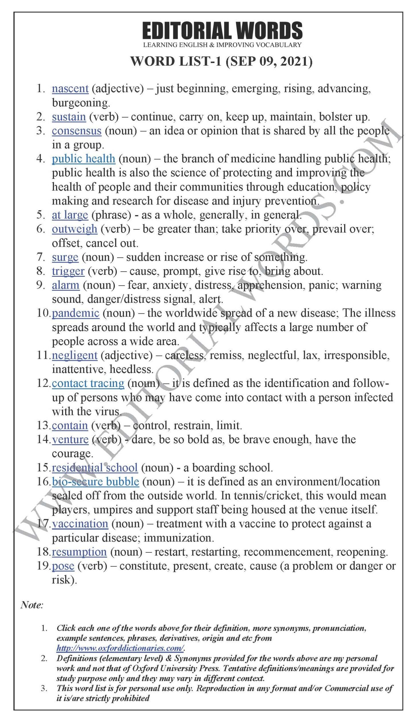 The Hindu Editorial (Back at school) – Sep 09, 2021