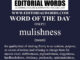 Word of the Day (mulishness)-19SEP21