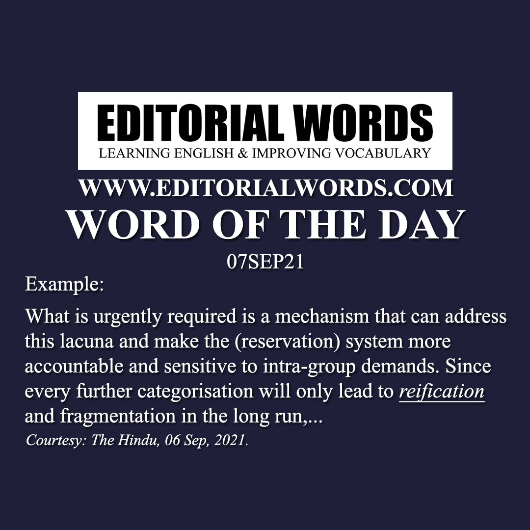 Word of the Day (reification)-07SEP21