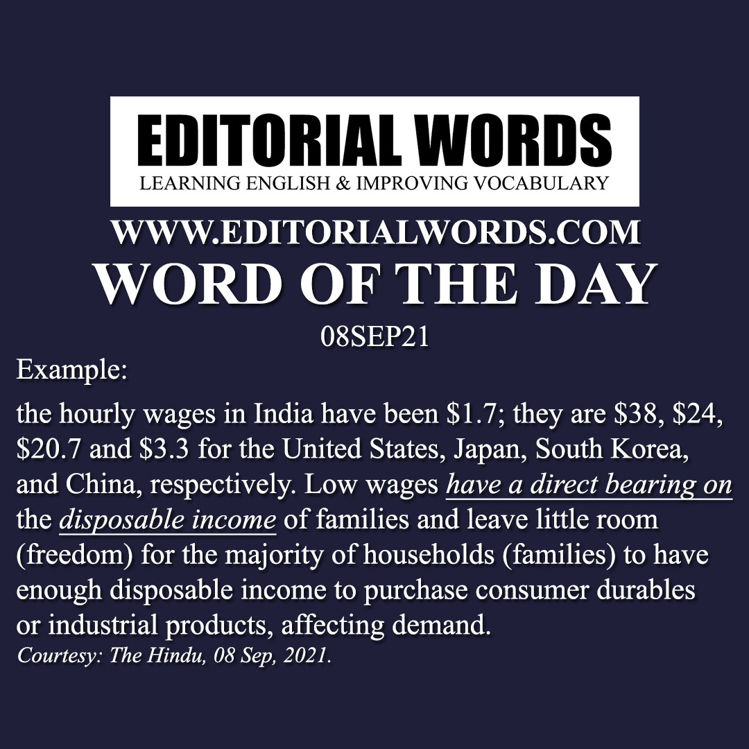 Word of the Day (disposable income)-08SEP21 Word of the Day (disposable income)-08SEP21