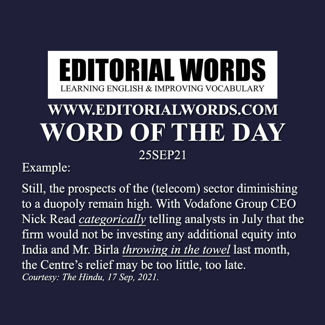 Word of the Day (categorically)-25SEP21