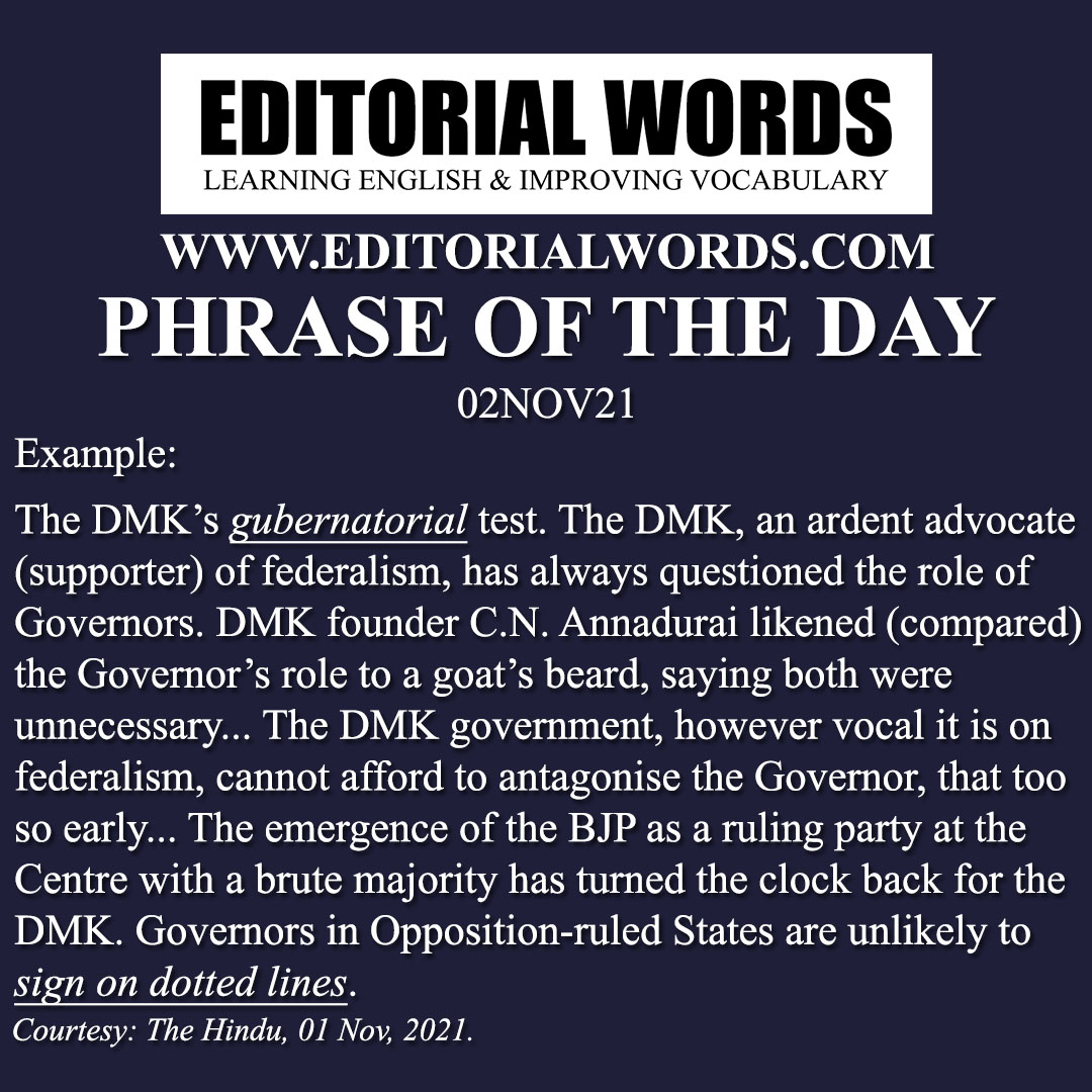Phrase of the Day (sign on the dotted line)-02NOV21 Phrase of the Day (sign on the dotted line)-02NOV21