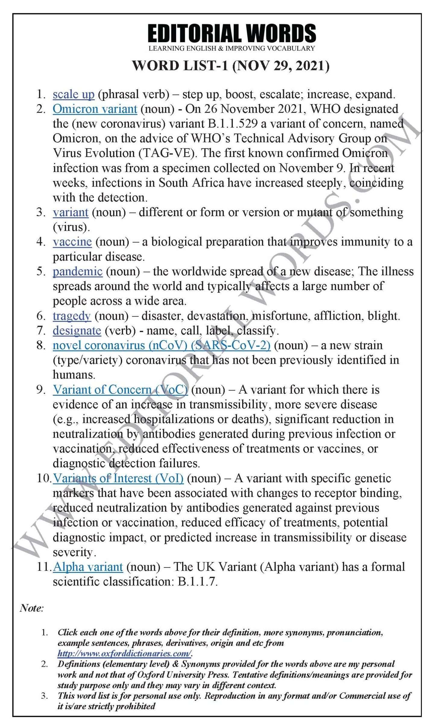 The Hindu Editorial (Scale up supplies) – Nov 29, 2021