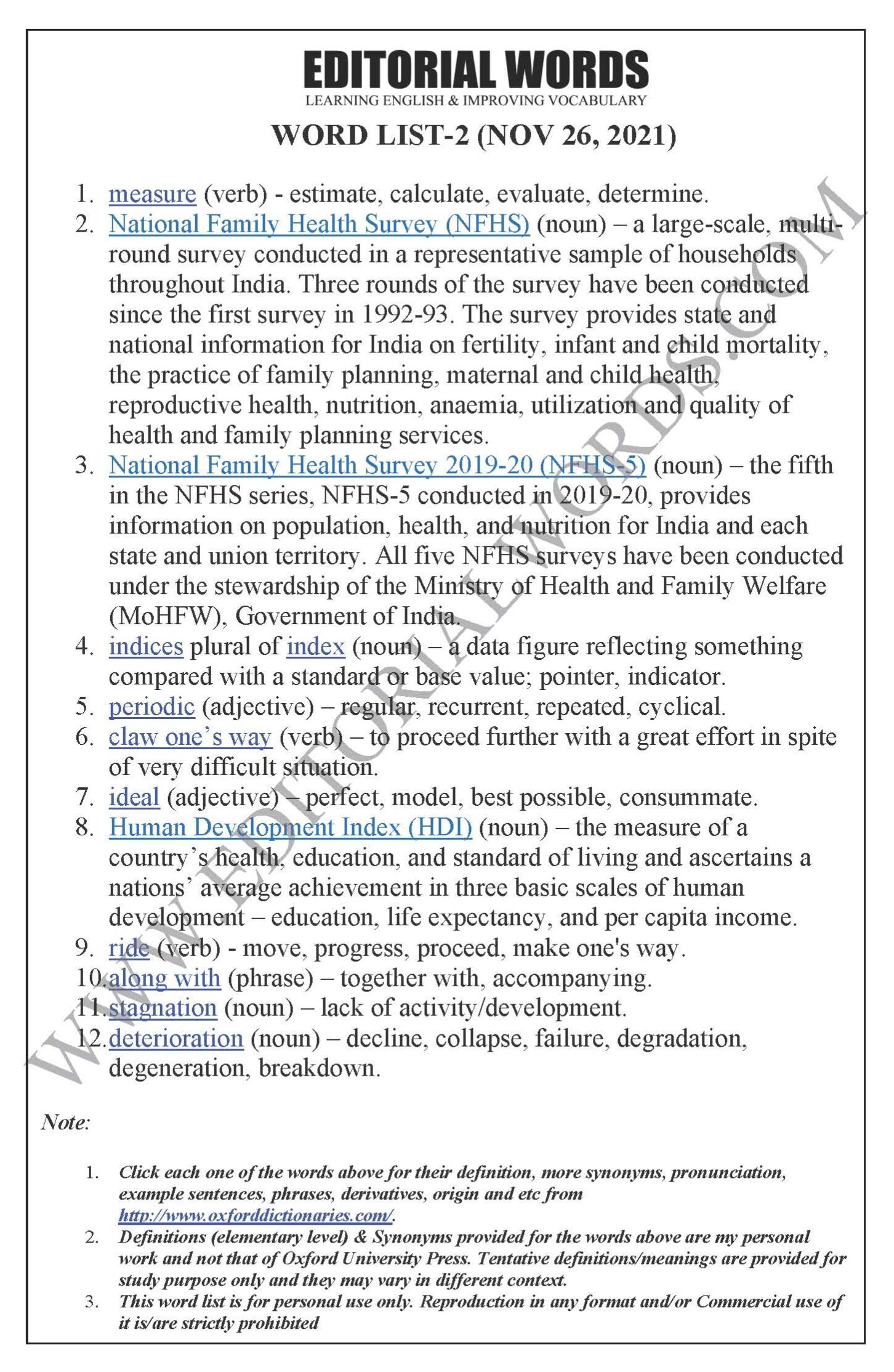 The Hindu Editorial (Measuring progress) – Nov 26, 2021