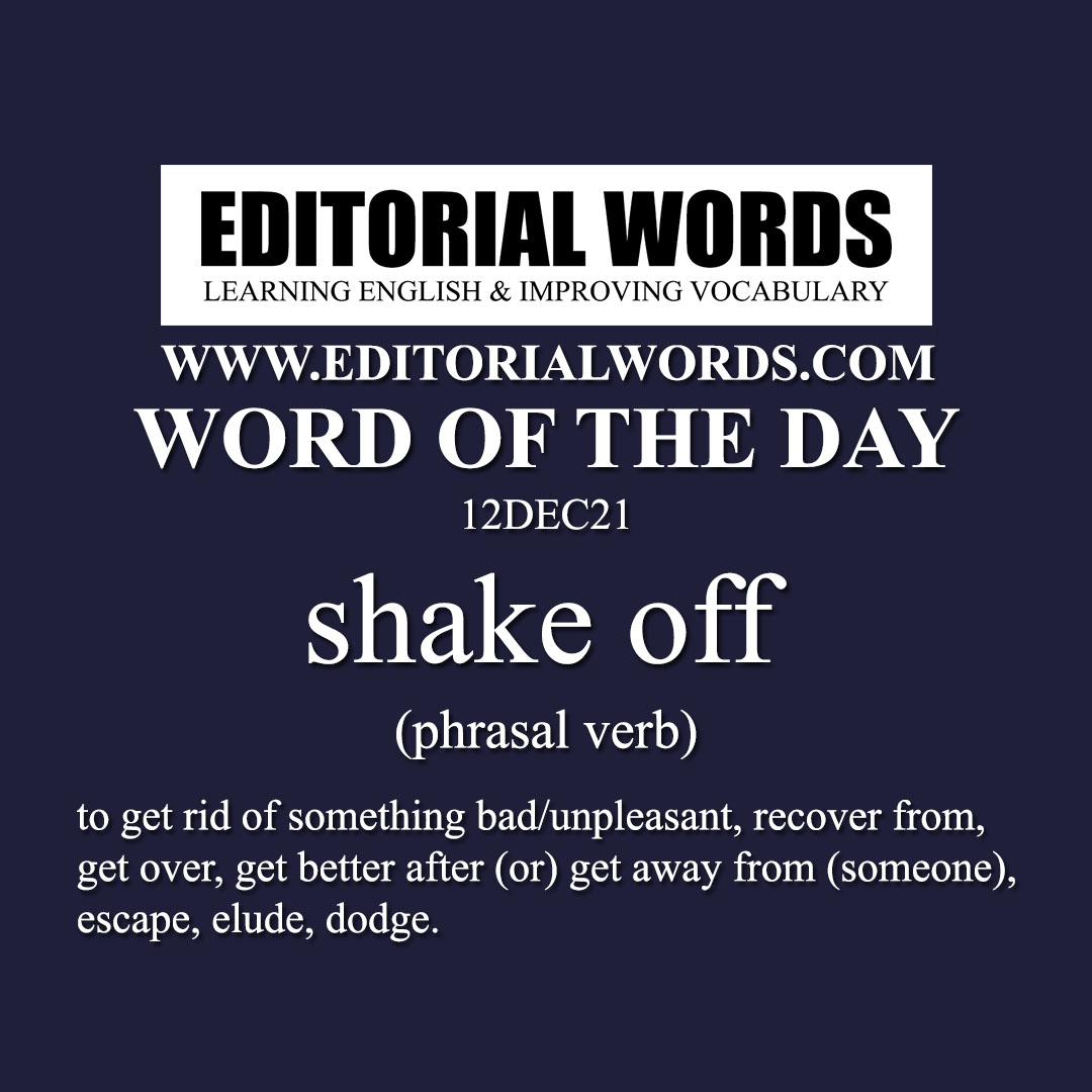 Word of the Day (shake off)-12DEC21