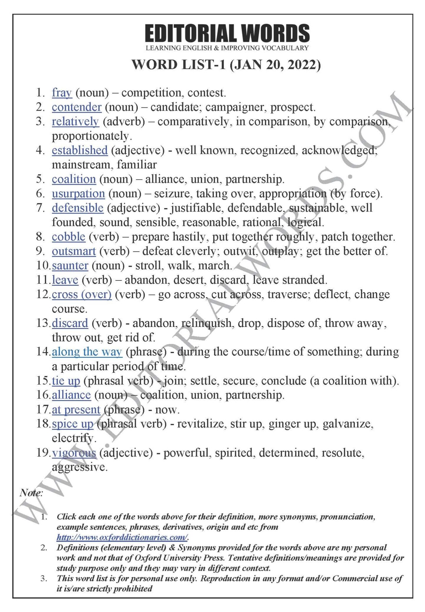 The Hindu Editorial Vocabulary in 2022