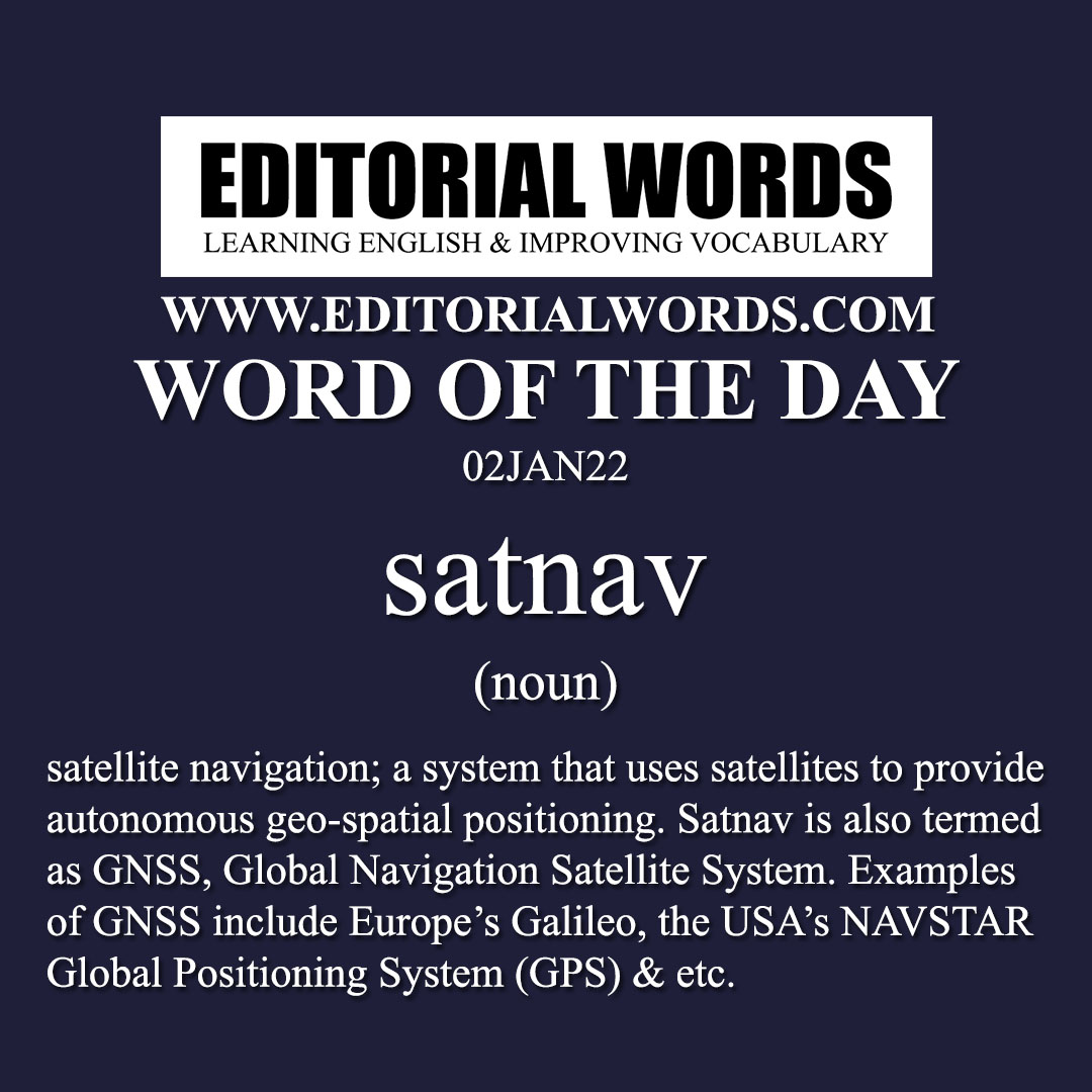 Word of the Day (satnav)-02JAN22