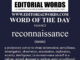 Word of the Day (reconnaissance)-19JAN22