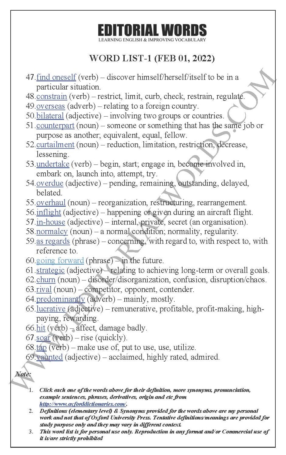 The Hindu Editorial Vocabulary in 2022