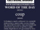 Word of the Day (coup)-20FEB22
