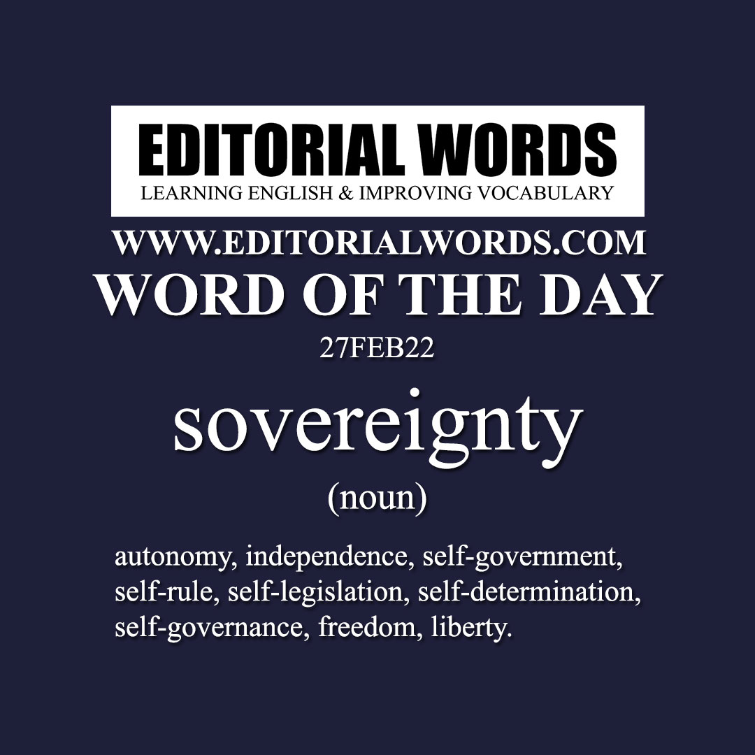 Word of the Day (sovereignty)-27FEB22