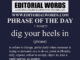 Phrase of the Day (dig your heels in)-11MAR22
