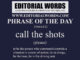 Phrase of the Day (call the shots)-25MAR22