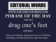 Phrase of the Day (drag one’s feet)-29MAR22