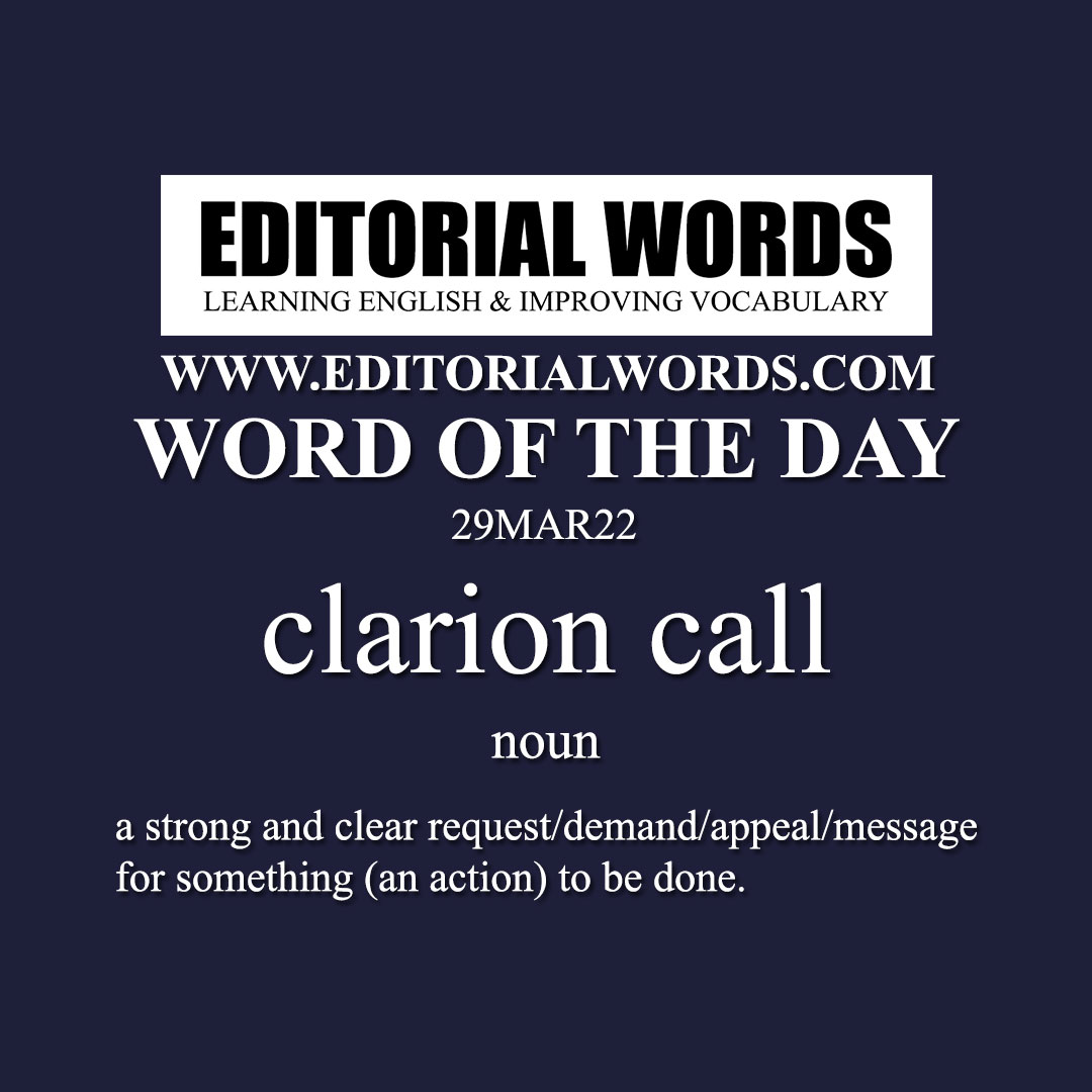 Word of the Day (clarion call)-29MAR22