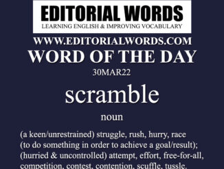 Word of the Day (scramble)-30MAR22