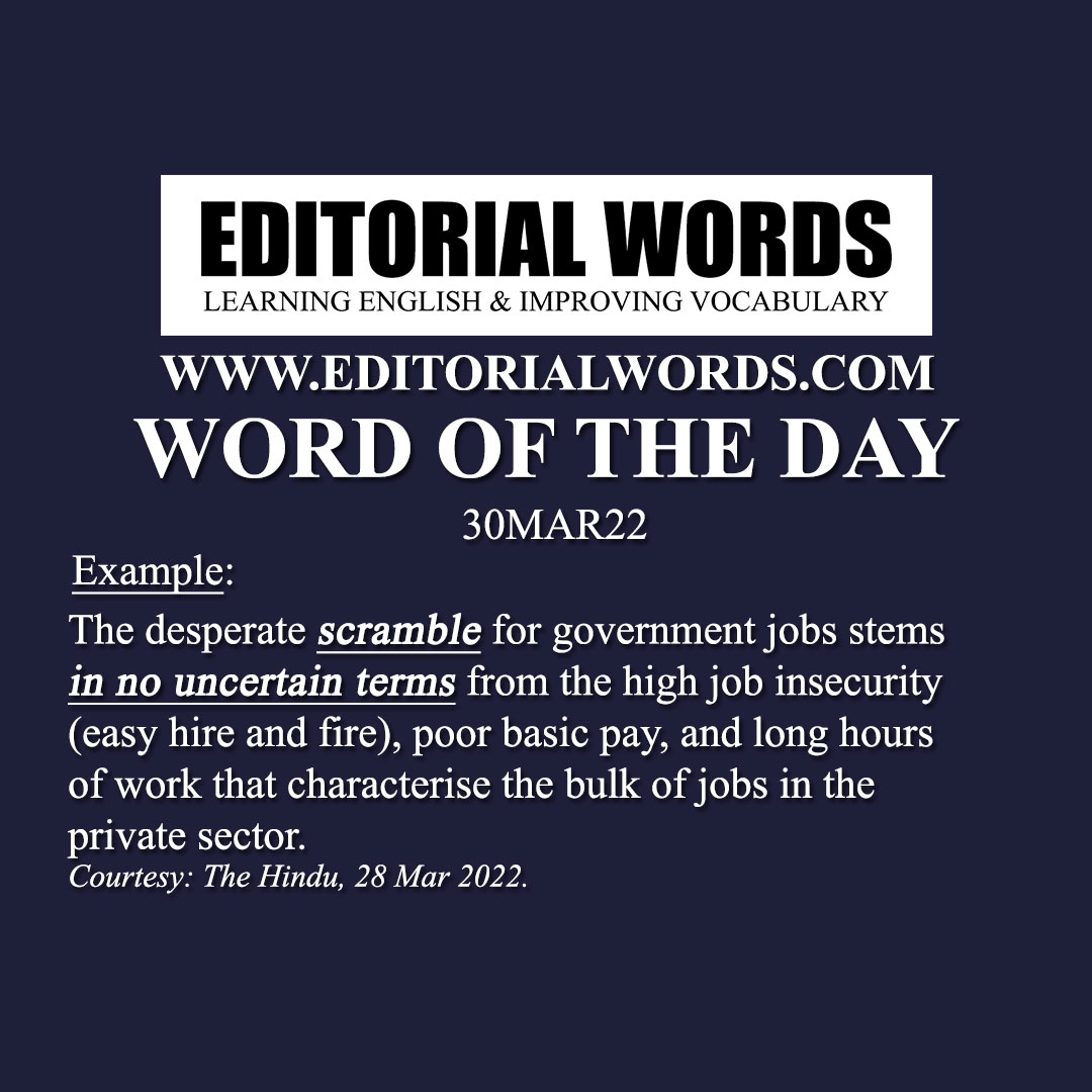 Word of the Day (scramble)-30MAR22