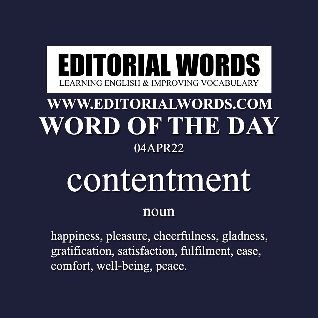 Word of the Day (contentment)-04APR22