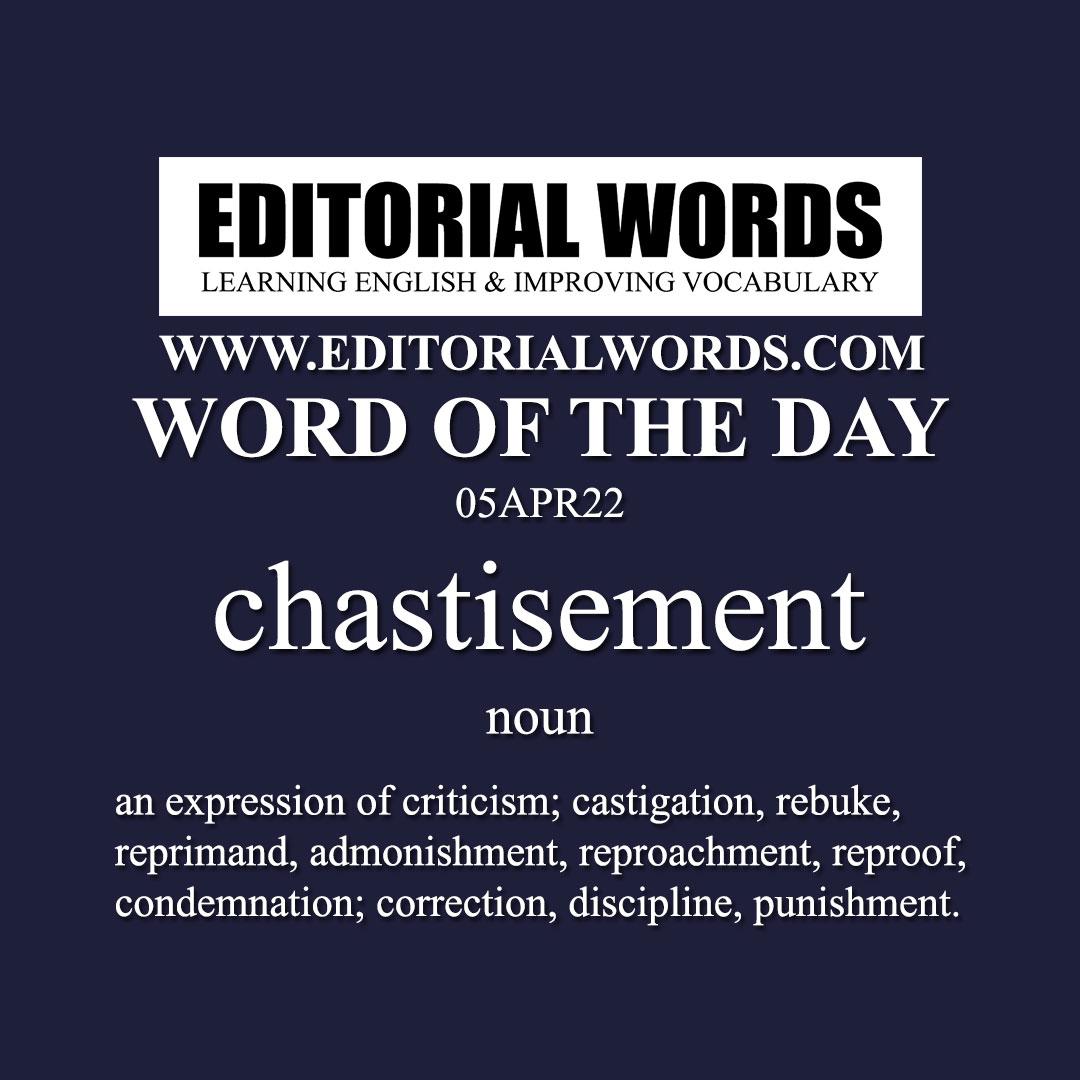Word of the Day (chastisement)-05APR22