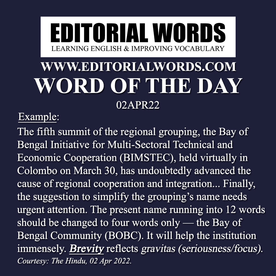 Word of the Day (brevity)-02APR22