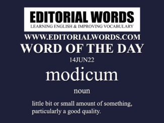 Word of the Day (modicum)-14JUN22