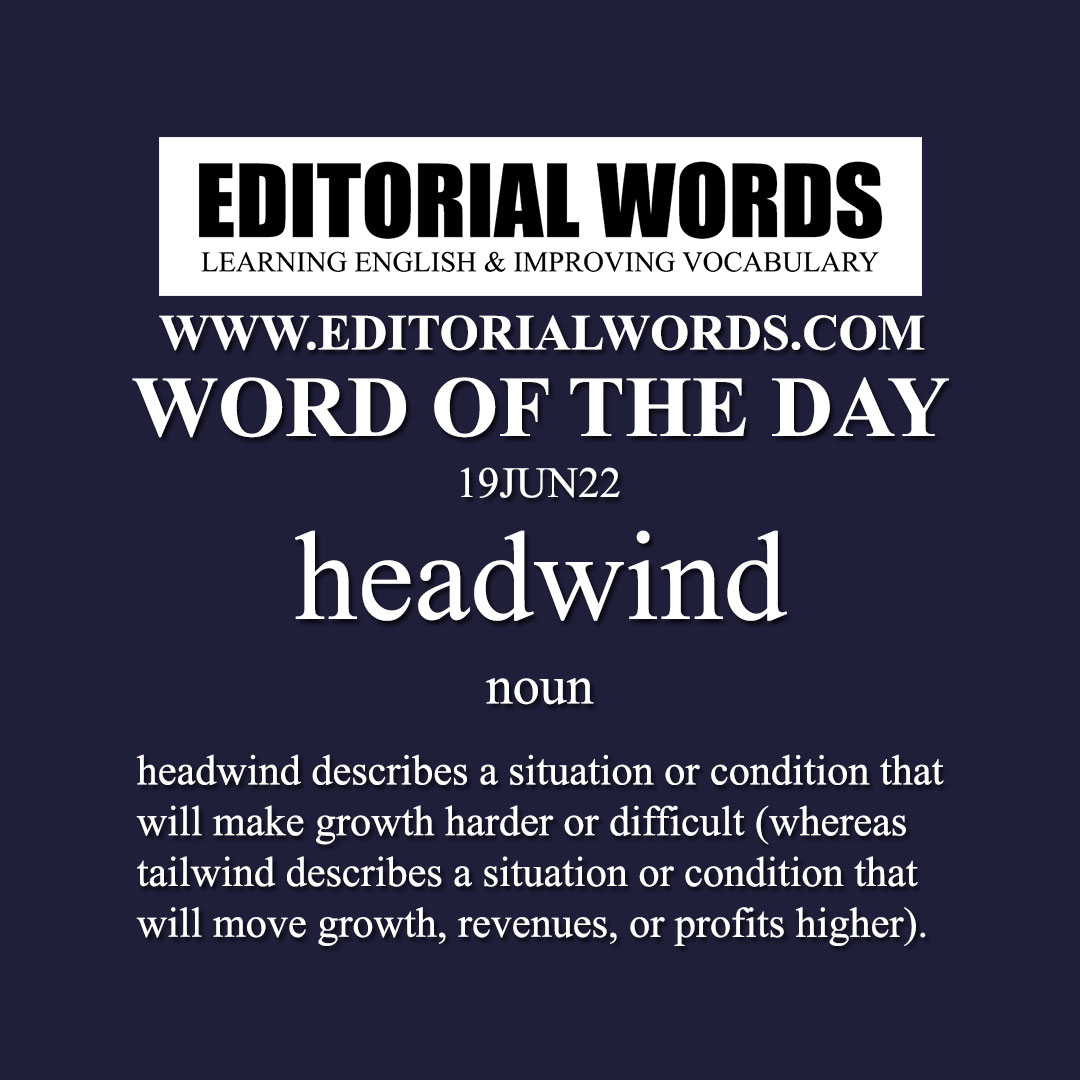 Word of the Day (headwind)-19JUN22