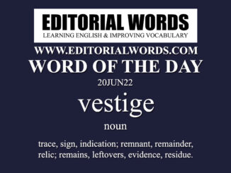 Word of the Day (vestige)-20JUN22