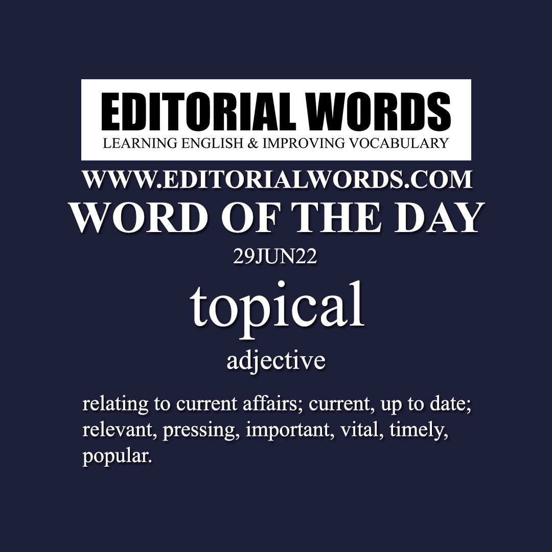 Word of the Day (topical)-29JUN22