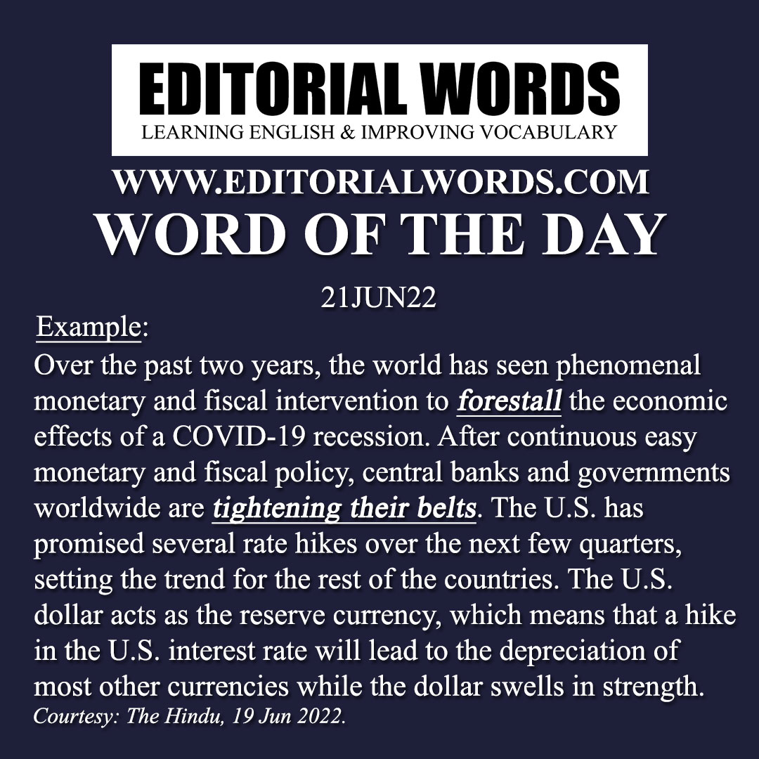 Word of the Day (forestall)-21JUN22