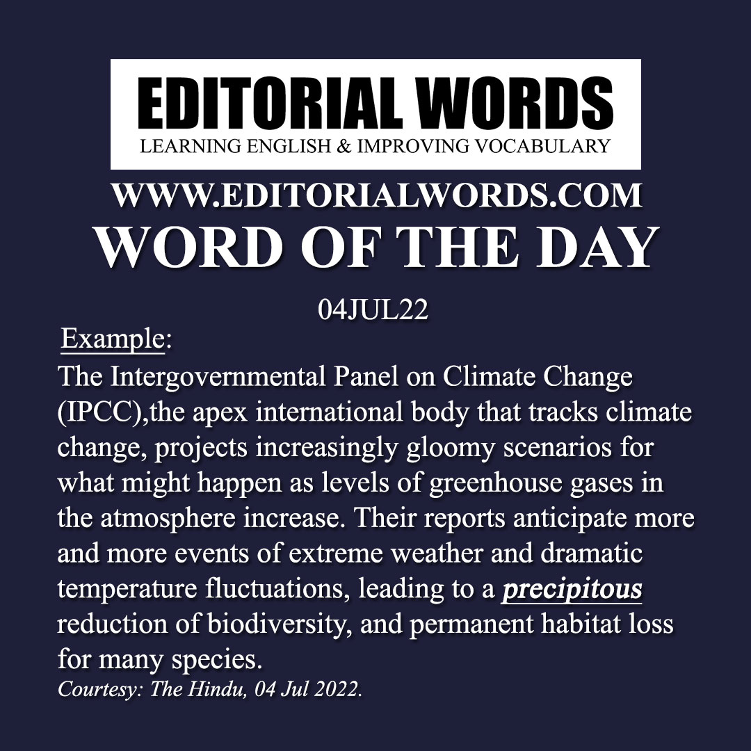 Word of the Day (precipitous)-04JUL22