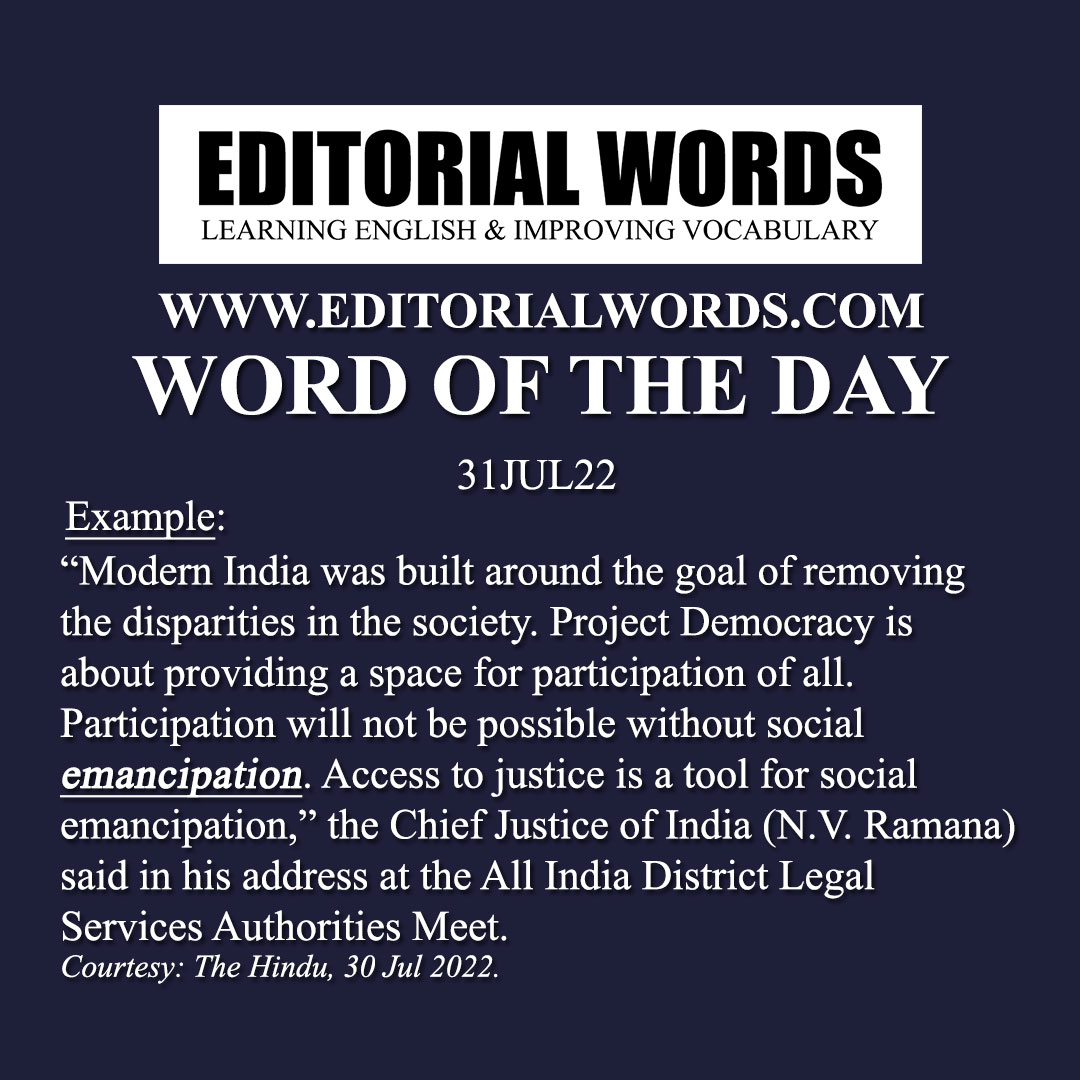 Word of the Day (emancipation)-31JUL22