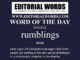 Word of the Day (rumblings)-22AUG22