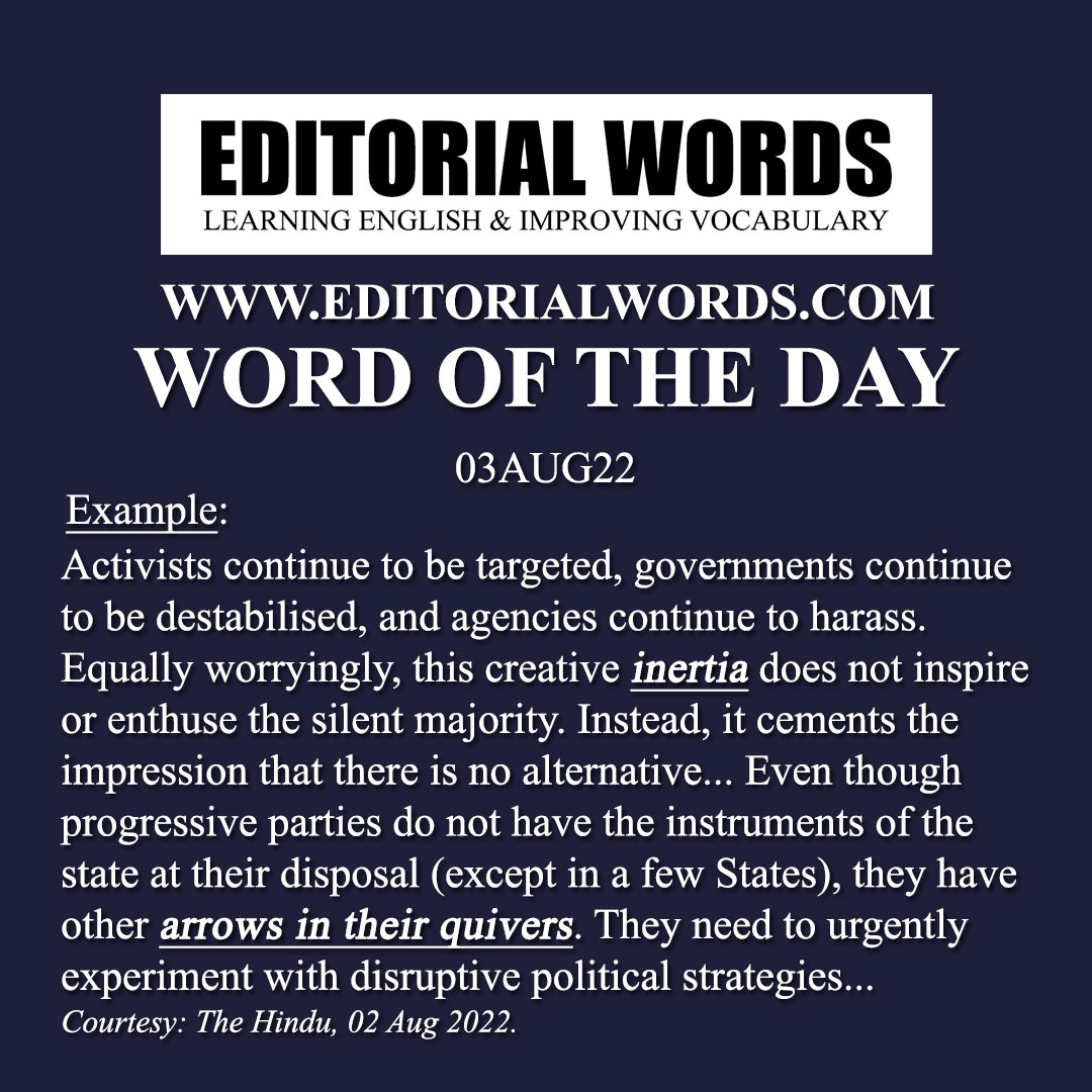 Word of the Day (inertia)-03AUG22 Word of the Day (inertia)-03AUG22