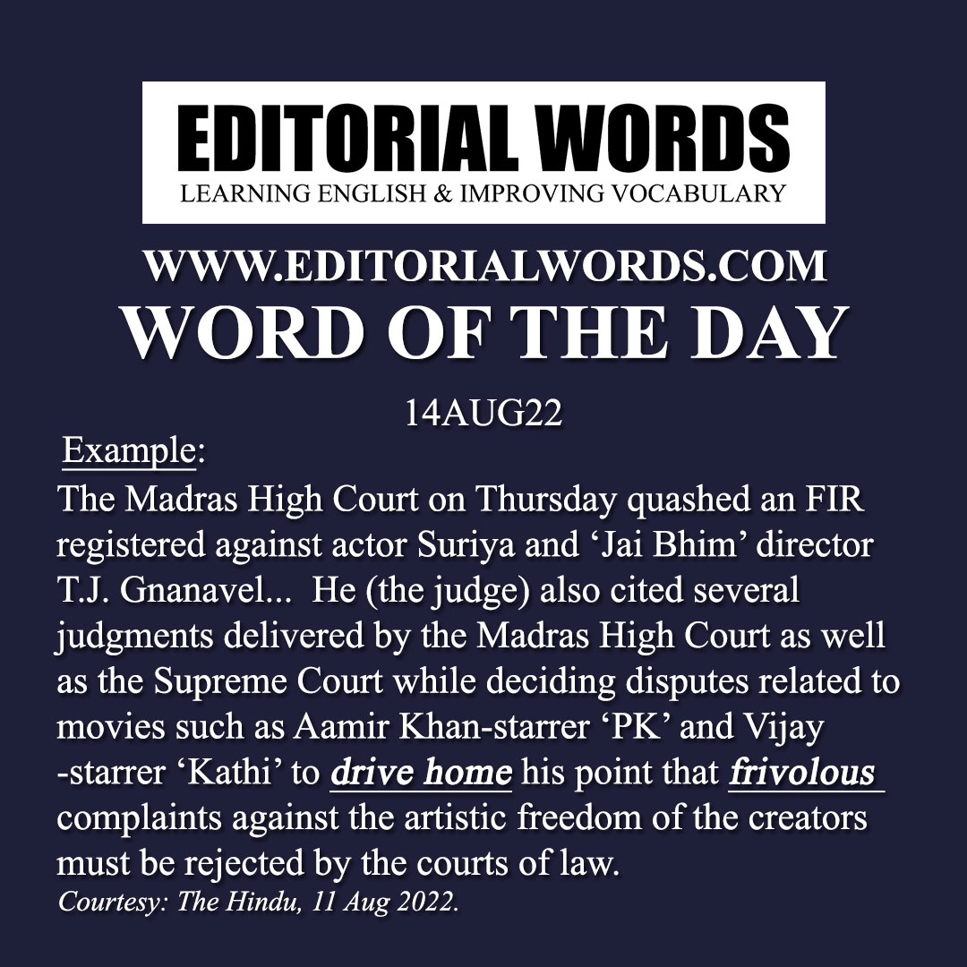Word of the Day (frivolous)-14AUG22 Word of the Day (frivolous)-14AUG22